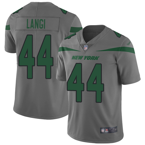 New York Jets Limited Gray Men Harvey Langi Jersey NFL Football #44 Inverted Legend